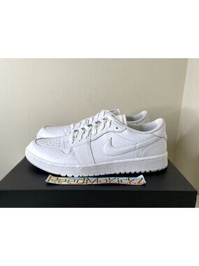 Jordan 1 Low Golf Spikeless Triple White Mens 13us